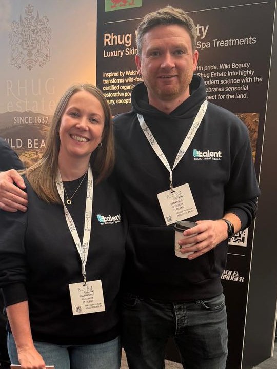 Dan and Helen Knagg, co-founders of LT Talent, at Beauty Bulb Live London